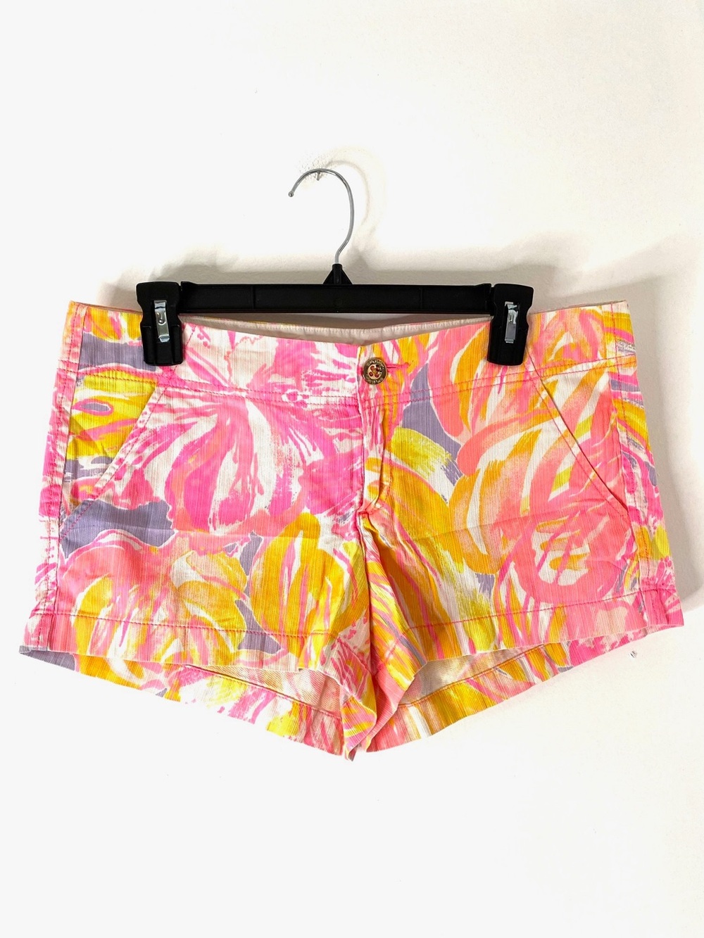 Lilly Pulitzer Kerrie Shorts Tropical Print 3” Inseam Cotton